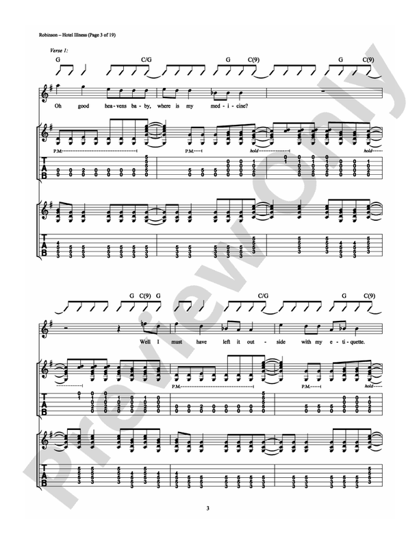 Hotel Illness - Guitar TAB (Digital Download)