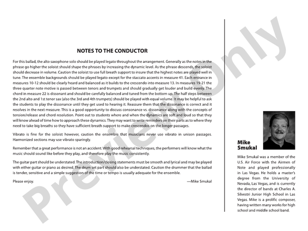 Goodbye My Heart - Jazz Ensemble Conductor Score & Parts (Digital Download)