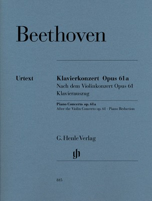 Concerto Op. 61A - Ludwig van Beethoven - Piano G. Henle Verlag 2 Pianos 4 Hands