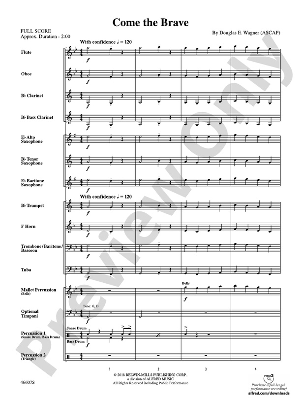 Come the Brave - Concert Band Conductor Score & Parts (Digital Download)