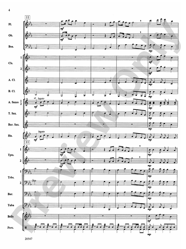 Unity March - Concert Band Conductor Score & Parts (Digital Download)