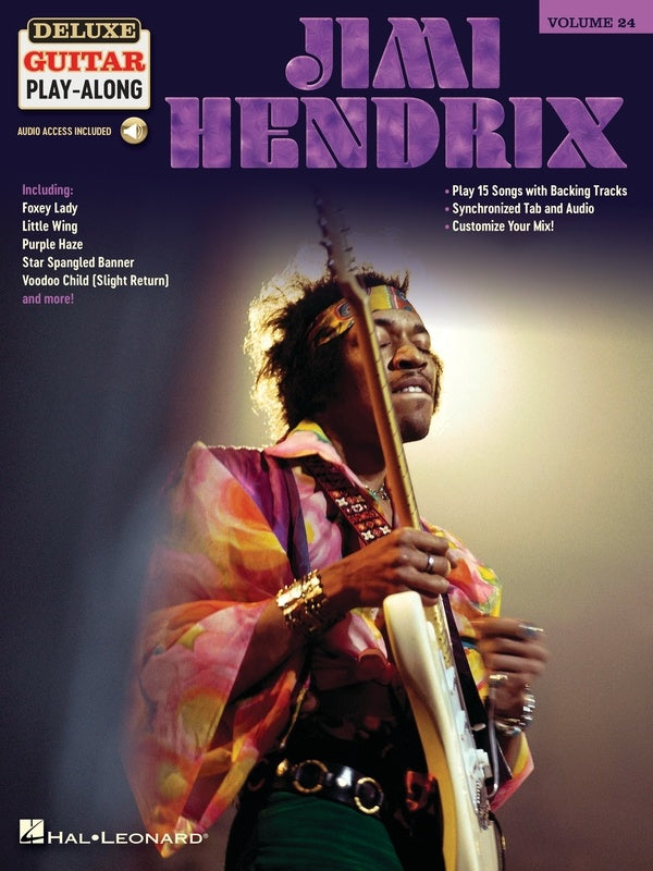 Jimi Hendrix Deluxe Guitar Play-Along Volume 24 - Guitar/Audio Access Online Hal Leonard 324610