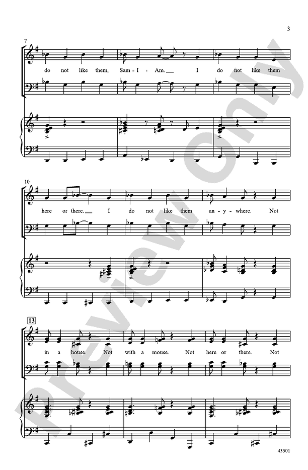 Green Eggs and Ham (from Seussical the Musical) – SATB Choral Octavo (Digital Download)
