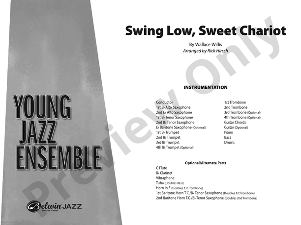 Swing Low, Sweet Chariot – Jazz Ensemble Conductor Score & Parts (Digital Download)