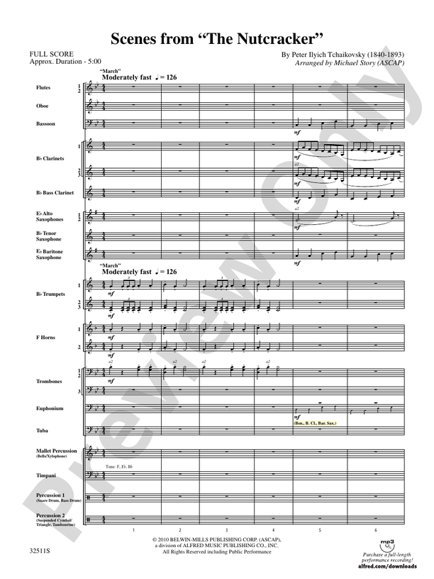 Scenes from The Nutcracker - Concert Band Conductor Score & Parts (Digital Download)