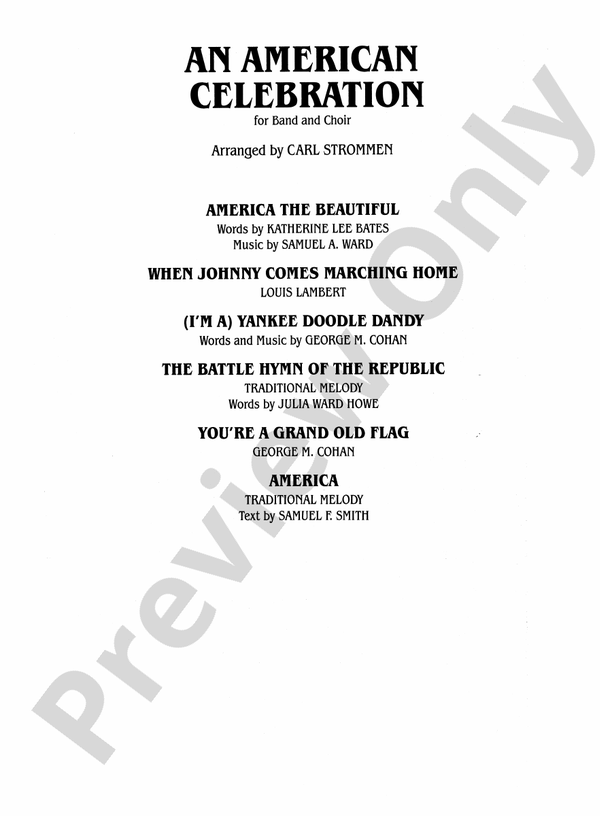 An American Celebration (for Band and Choir) - Concert Band Conductor Score & Parts (Digital Download)