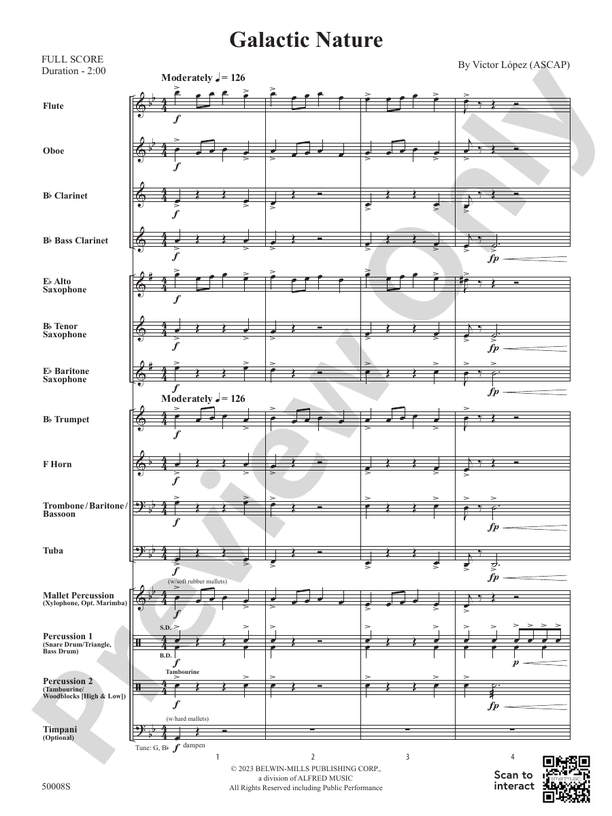 Galactic Nature - Concert Band Conductor Score & Parts (Digital Download)