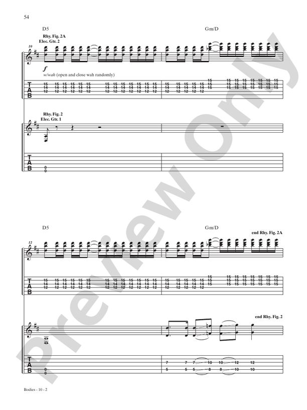 Bodies - Guitar TAB (Digital Download)