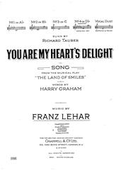 You Are My Heart's Delight (from 'The Land Of Smiles') - Db Major Vocal/Piano (Digital Download)