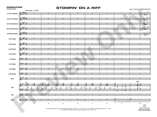 Stompin' on a Riff – Jazz Ensemble Conductor Score & Parts (Digital Download)