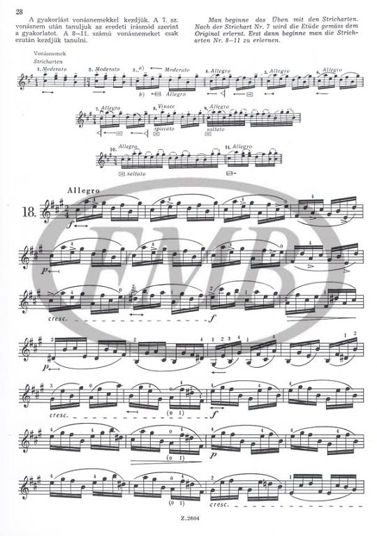 Dont - Preliminary Studies Op37 to Etudes by Kreutzer & Rode - Violin Solo EMB Z2604