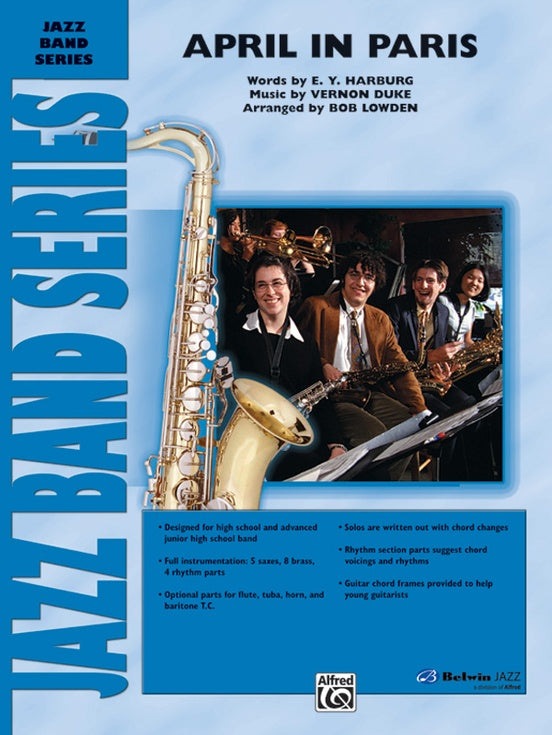 April in Paris (Grade 3) - Jazz Ensemble Conductor Score & Parts(Digital Download)