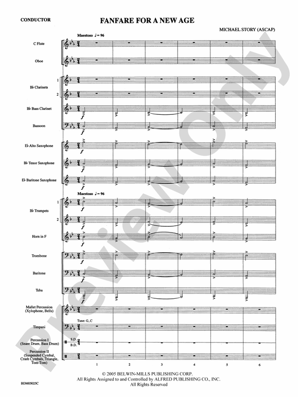 Fanfare for a New Age - Concert Band Conductor Score & Parts (Digital Download)