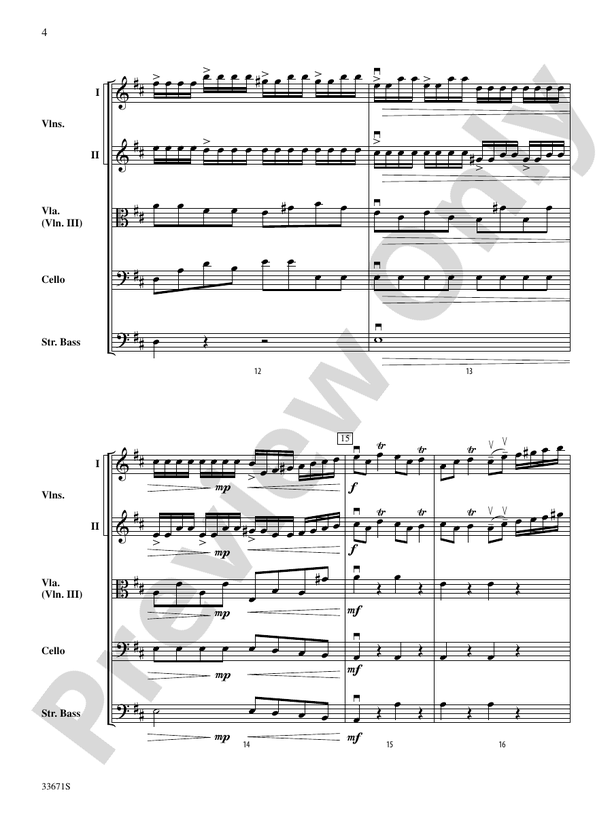Allegro Vivo – String Orchestra Conductor Score & Parts (Digital Download)