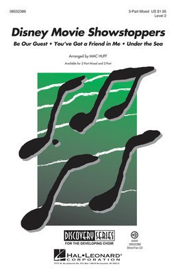 Disney Movie Showstoppers - Discovery Level 2 - Alan Menken|Howard Ashman|Randy Newman - 2-Part Mac Huff Hal Leonard Choral Score Octavo