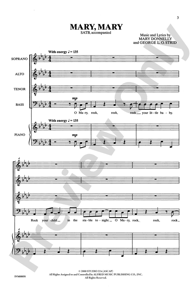 Mary, Mary – SATB Choral Octavo (Digital Download)