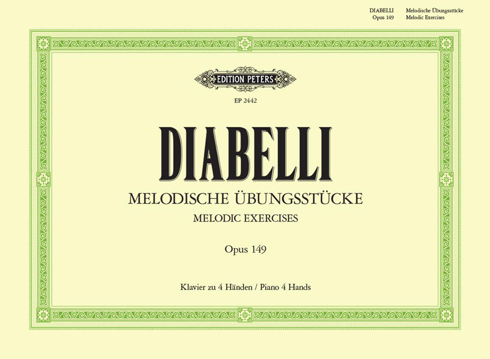Diabelli - Polonaise In A Major (No.23 from 'Melodische Übungsstücke Op.149') (EP2442) - Piano Duet - 1 Piano, 4 Hands (Digital Download)