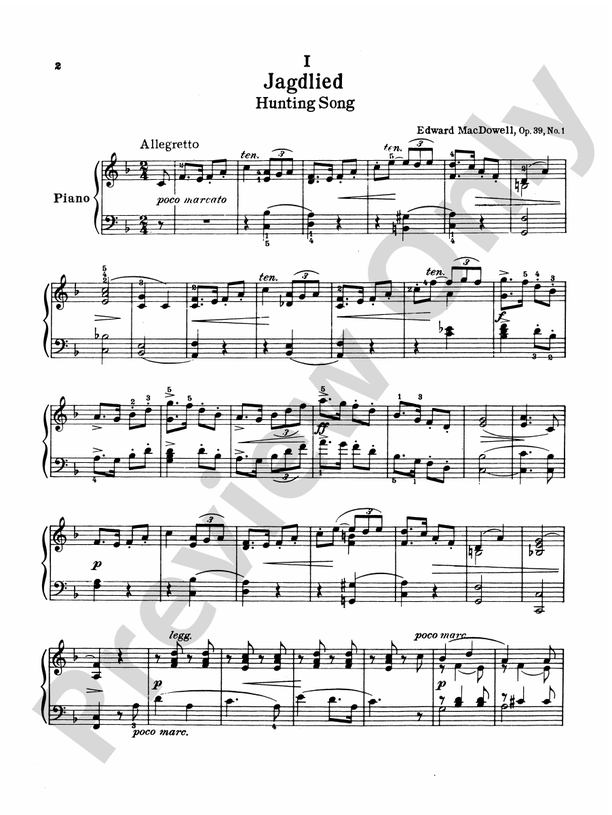 MacDowell - Twelve Etudes, Op. 39 - Piano Solo (Digital Download)