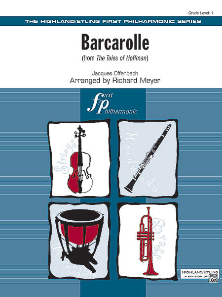 BARCAROLLE TALES OF HOFFMANN FPS GR 1 ORCH OFFENBACH