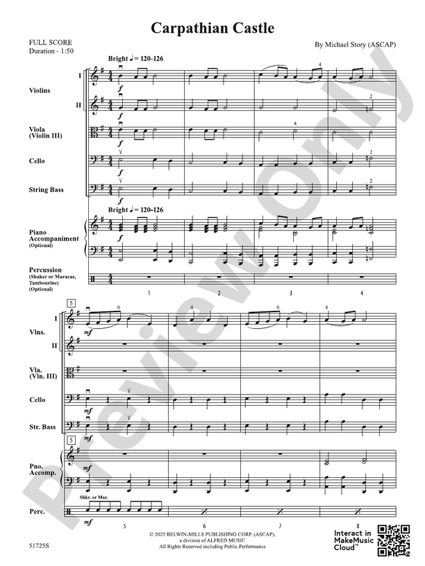 Carpathian Castle - String Orchestra Conductor Score & Parts (Digital Download)