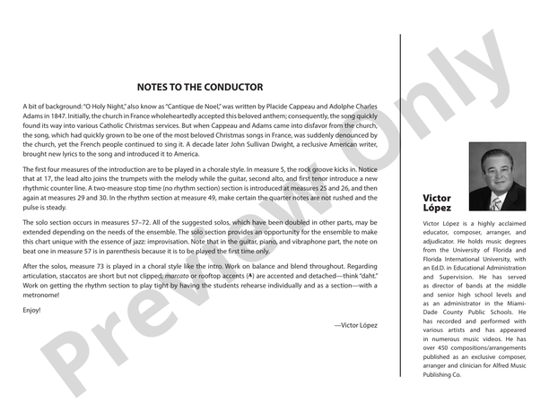 O Holy Night – Jazz Ensemble Conductor Score & Parts (Digital Download)
