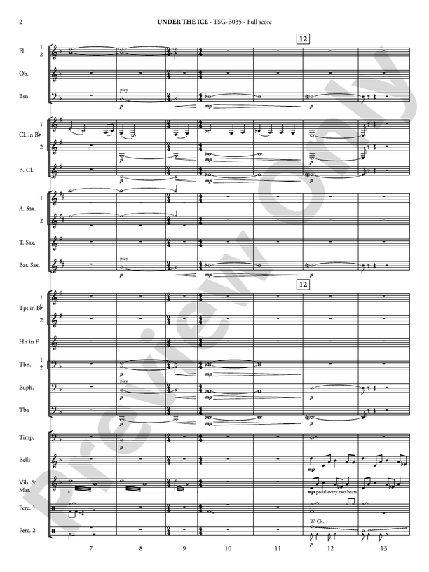 Under the Ice – Concert Band Conductor Score & Parts (Digital Download)