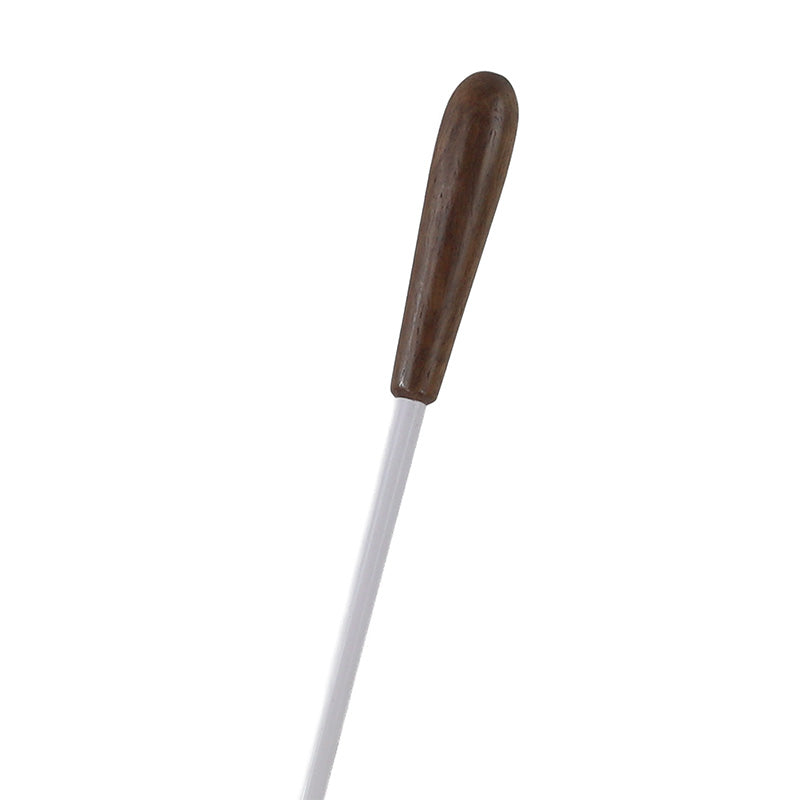 Takt White Conductors Baton with Small Plain Laurel Handle 13"
