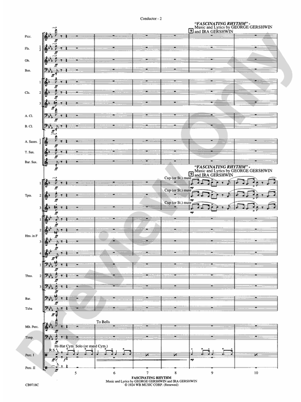 Gershwin! (Medley) - Concert Band Conductor Score & Parts (Digital Download)