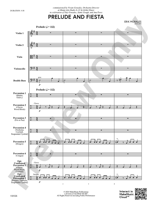 Prelude and Fiesta – String Orchestra Conductor Score & Parts (Digital Download)