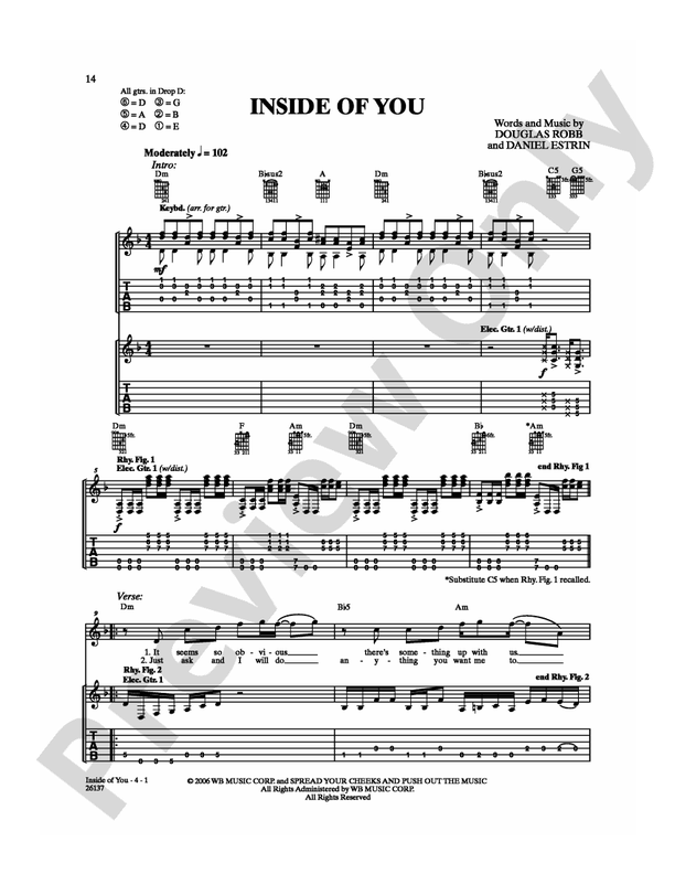 Inside of You - Guitar TAB (Digital Download)