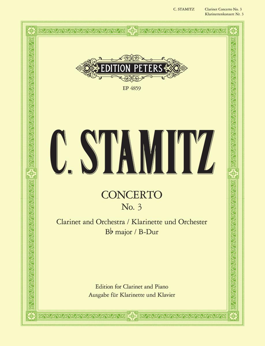 Stamitz - Clarinet Concerto No.3 In Bb Major (EP4859) - Clarinet (Digital Download)