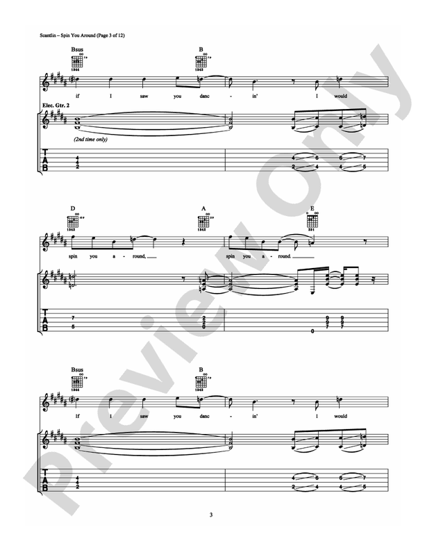 Spin You Around - Guitar TAB (Digital Download)