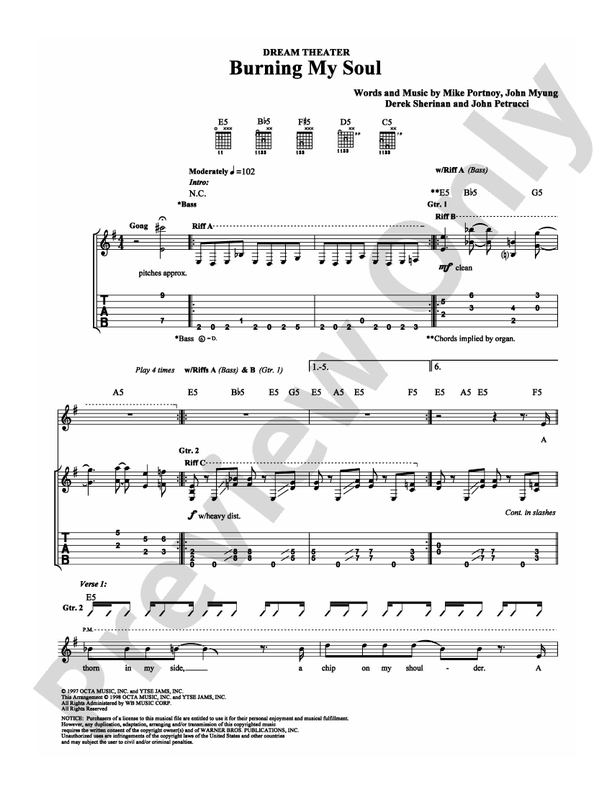 Burning My Soul - Guitar TAB (Digital Download)