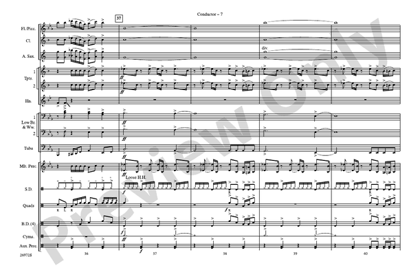 Ghostbusters (Arr. Nick Baratta) – Marching Band Conductor Score & Parts (Digital Download)