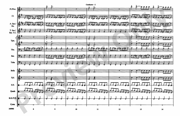 Batman Theme (from the TV Series) – Marching Band Conductor Score & Parts (Digital Download)