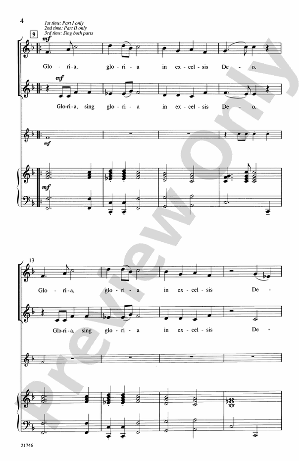 Gloria Fanfare – 2-Part Choral Octavo (Digital Download)