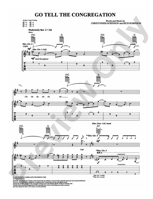 Go Tell the Congregation - Guitar TAB (Digital Download)