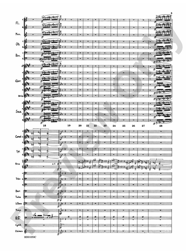 Trittico (Grade 3.5) - Concert Band Conductor Score & Parts (Digital Download)