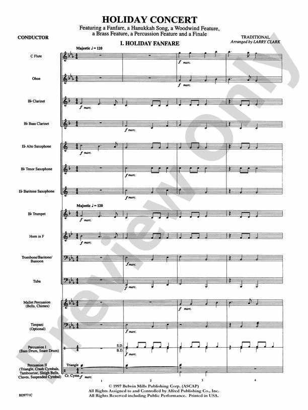 Holiday Emblem - Concert Band Conductor Score & Parts (Digital Download)