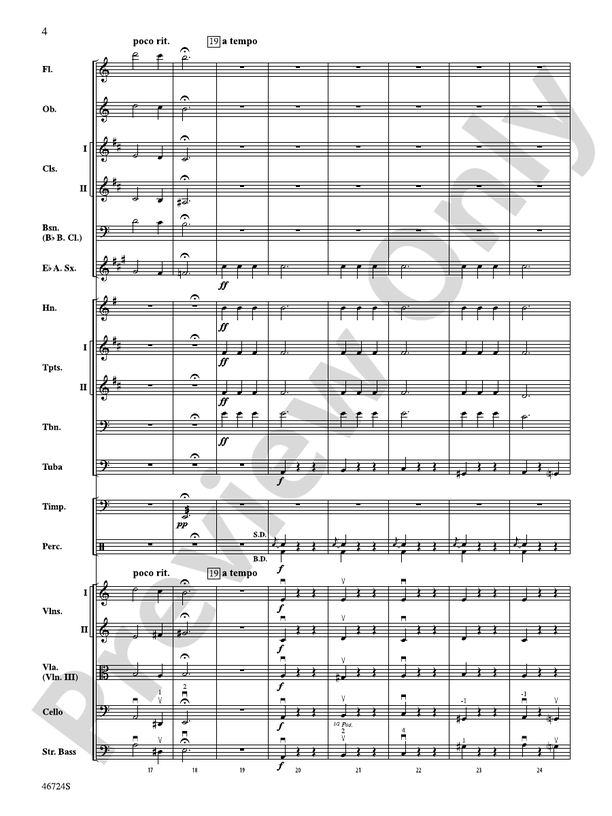 Symphony No. 5, 3rd Movement – Full Orchestra Conductor Score & Parts (Digital Download)