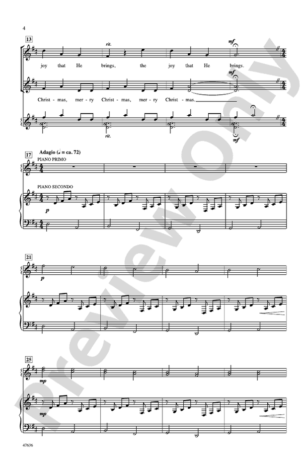 Christmas Canon - Arr. Andy Beck – 2-Part Choral Octavo (Digital Download)
