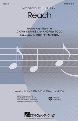 Reach - Andrew Todd|Cathy Dennis - SATB Roger Emerson Hal Leonard Choral Score Octavo