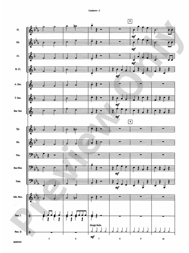 Jingle Bones - Concert Band Conductor Score & Parts (Digital Download)