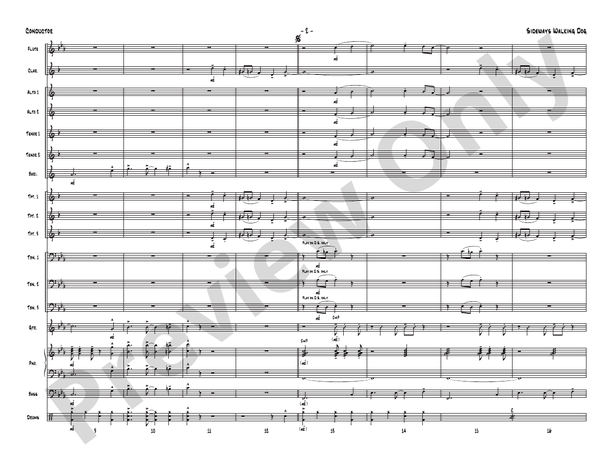 Sideways Walking Dog - Jazz Ensemble Conductor Score & Parts (Digital Download)