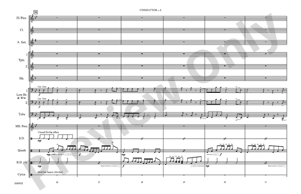 2 Be Loved – Marching Band Conductor Score & Parts (Digital Download)