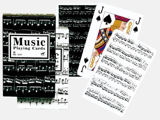 Music Playing Cards Single Deck White