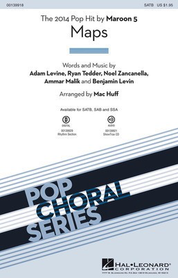 Maps - Adam Levine|Ammar Malik|Benjamin Levin|Noel Zancanella|Ryan Tedder - Mac Huff Hal Leonard ShowTrax CD CD