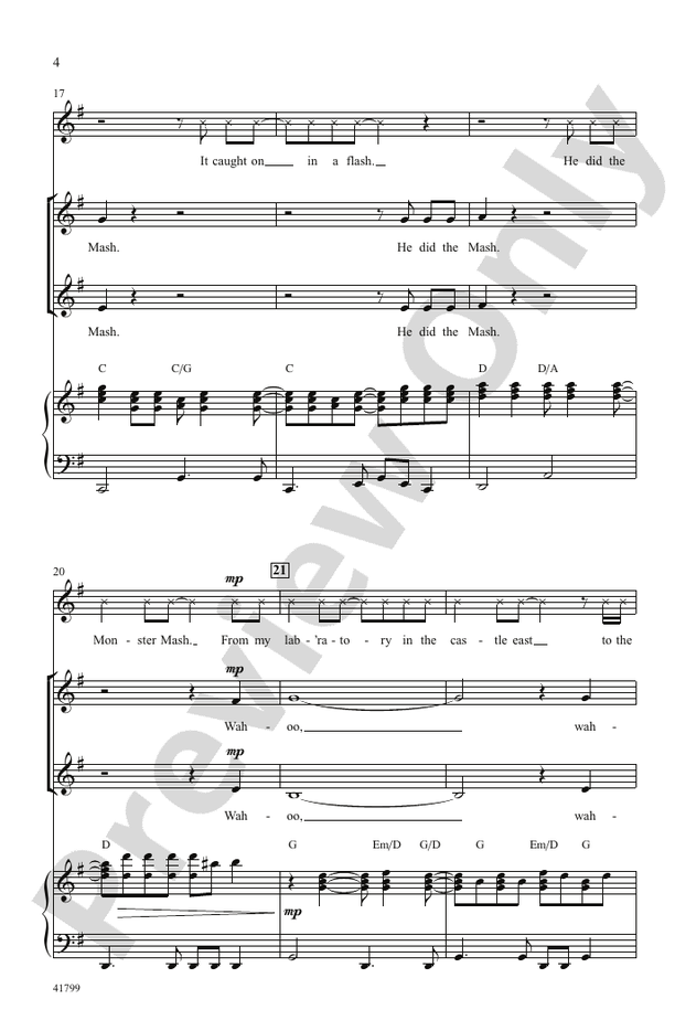 Monster Mash – 2-Part Choral Octavo (Digital Download)