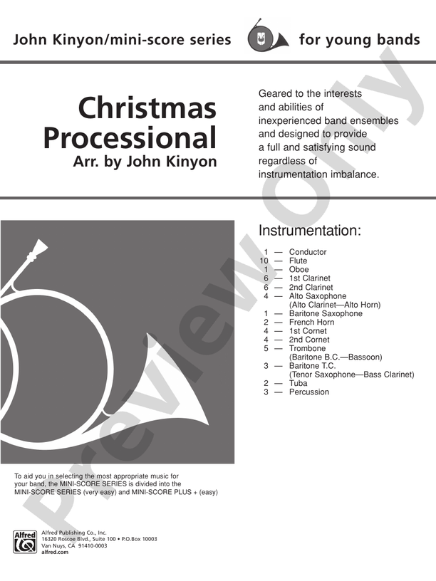 Christmas Processional - Concert Band Conductor Score & Parts (Digital Download)