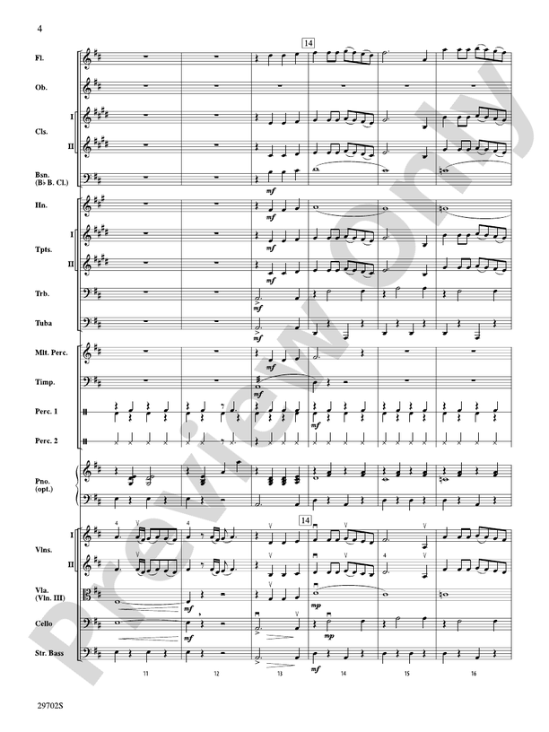 Rain – Full Orchestra Conductor Score & Parts (Digital Download)
